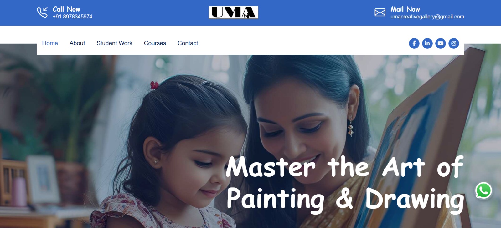 UMA Creative Gallery Website