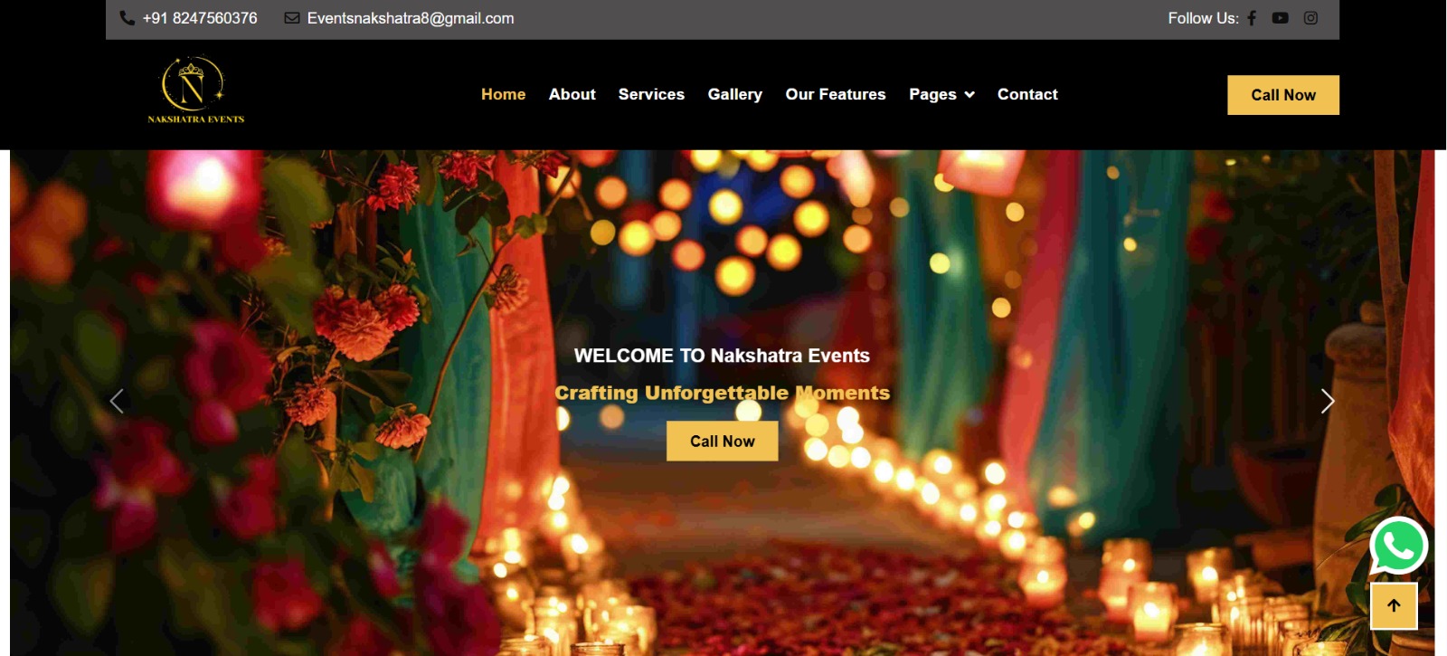 Nakshatra Event Website
