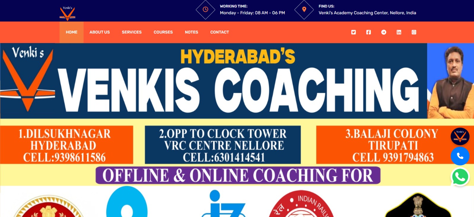 Venki's Coaching Website