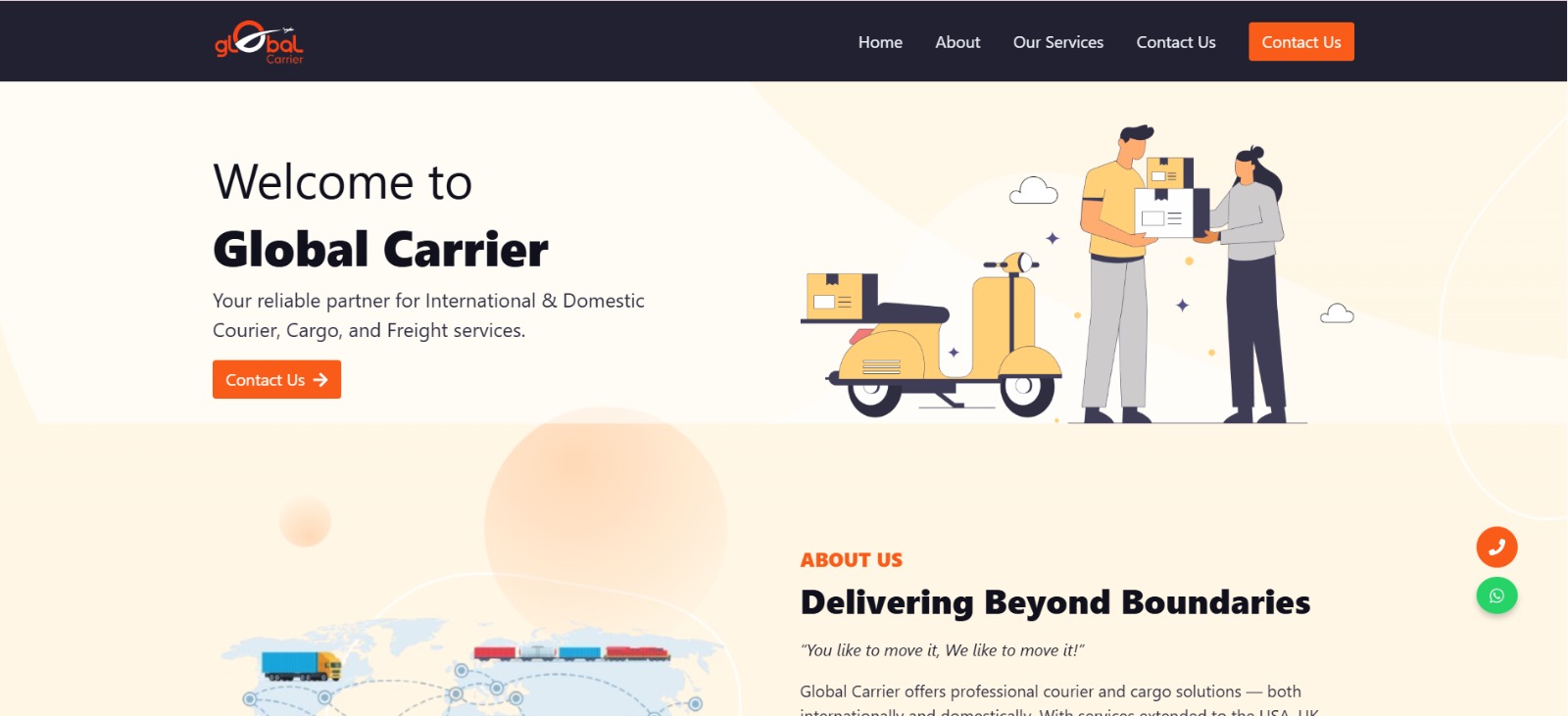 Global Carrier Website
